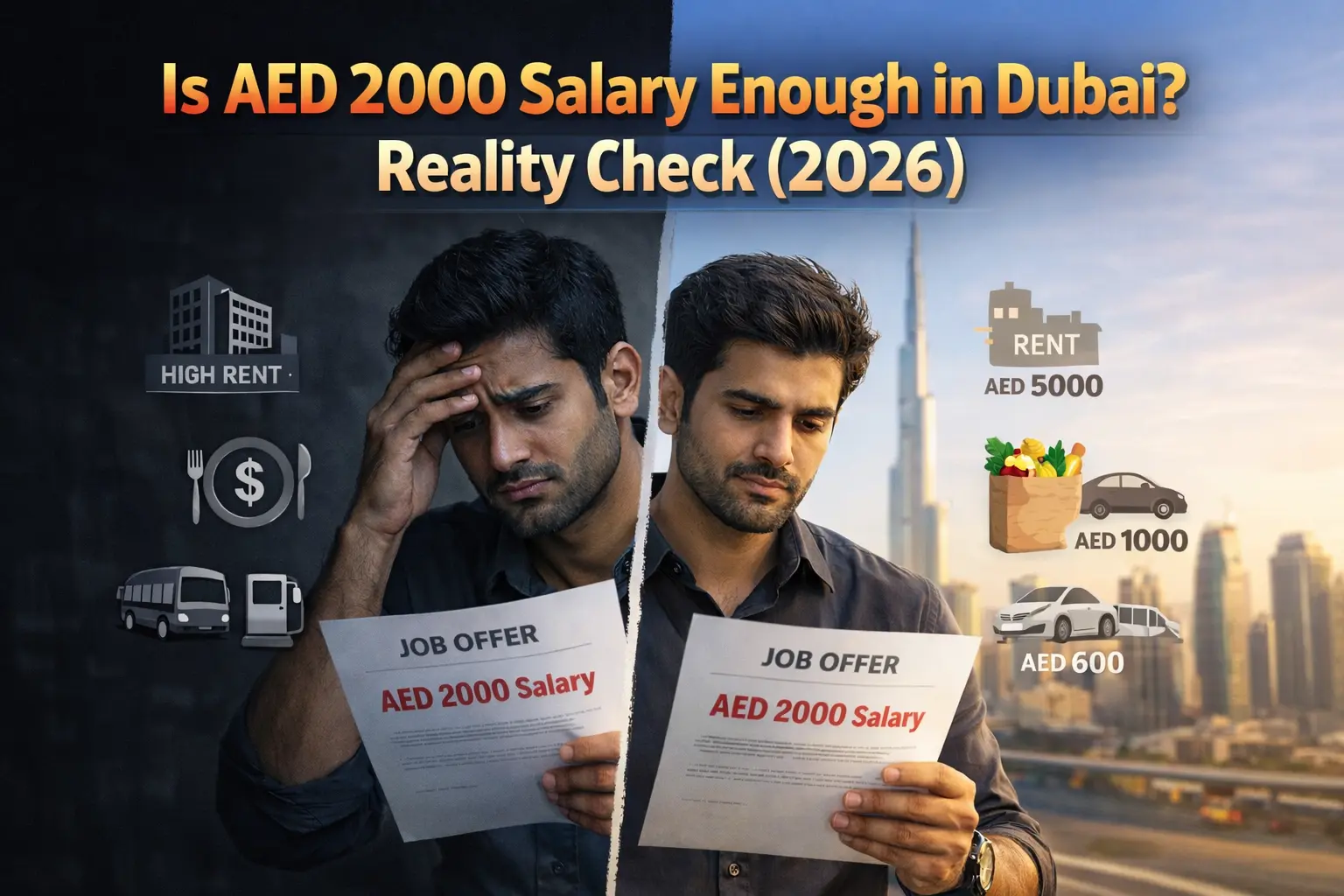 Is AED 2000 Salary Enough in Dubai? Reality Check (2026)