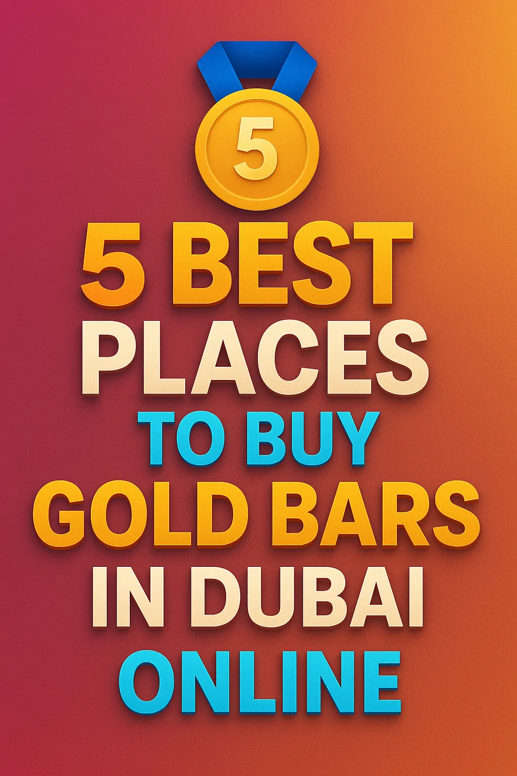 Gold bars in Dubai with Dubai skyline background