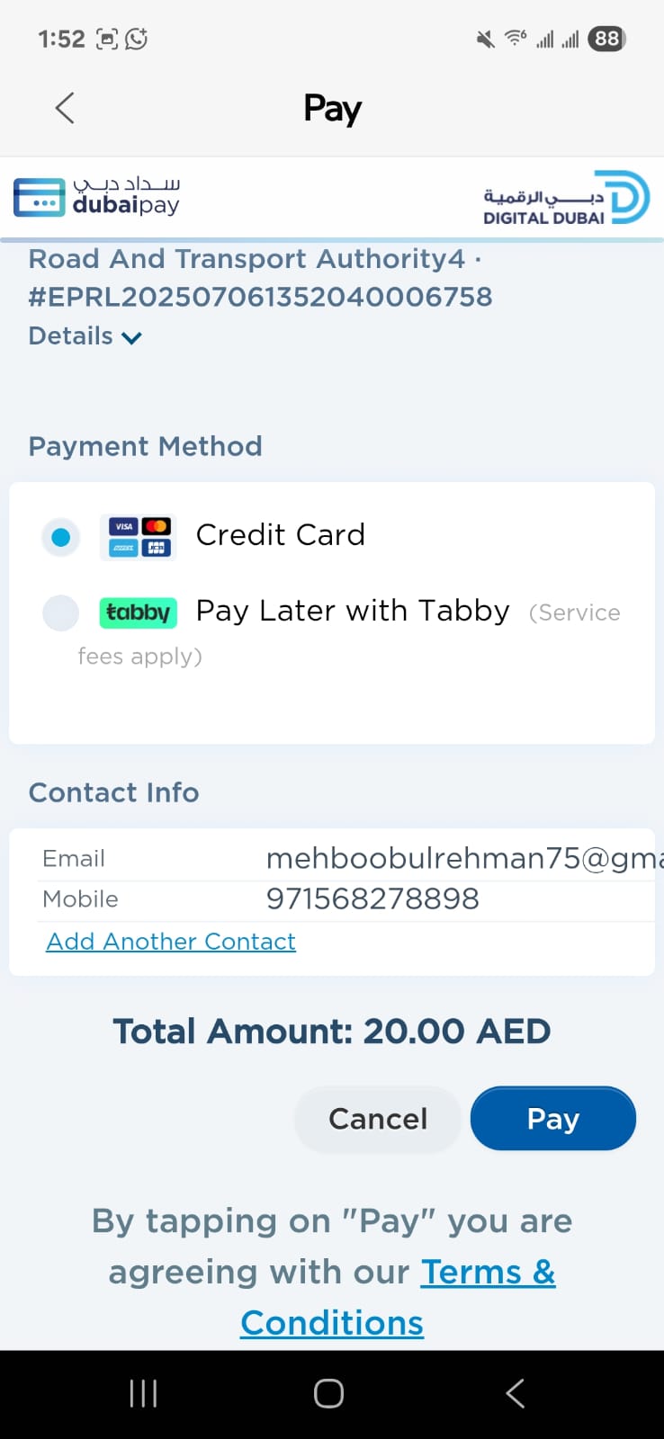 Select Payment Method Screenshot