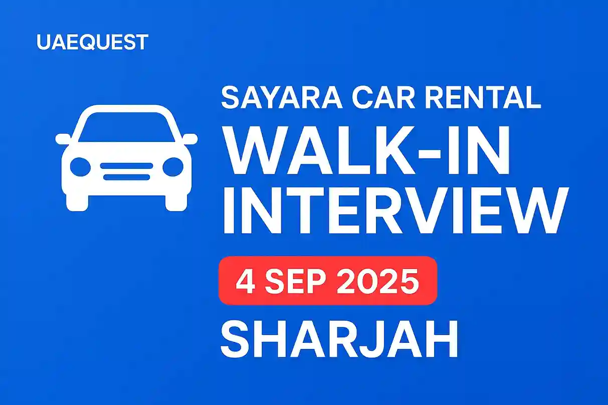 Sayara Car Rental & Limousine Walk-In Interview