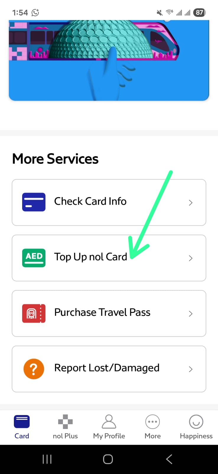 Nol Top Up Section Screenshot