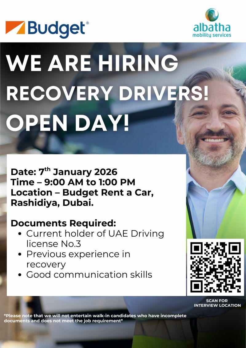 Walk-in Interview Advertisement - Albatha Mobility Services