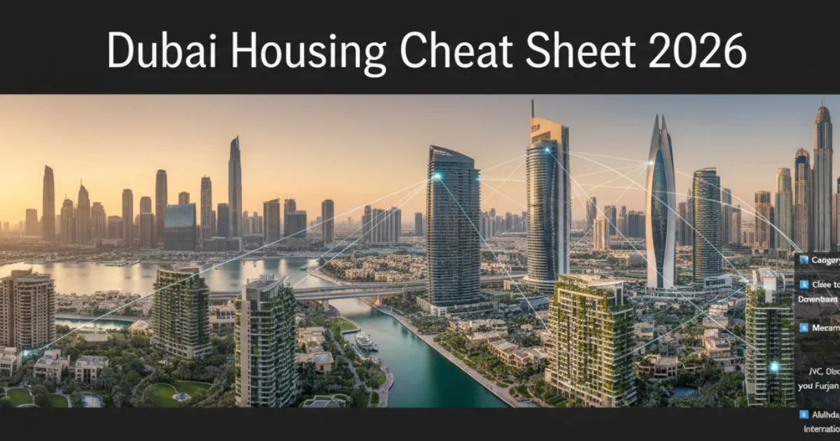 Dubai Housing Cheat Sheet 2026 โ Where to Rent Smart in the New Year