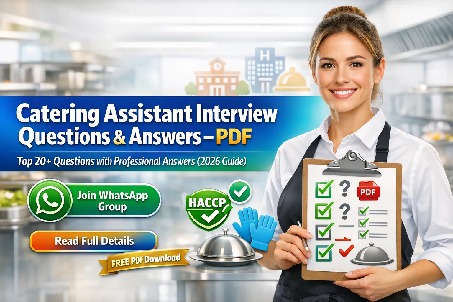 Catering Assistant Interview Questions and Answers PDF – Free Guide for Freshers & Professionals